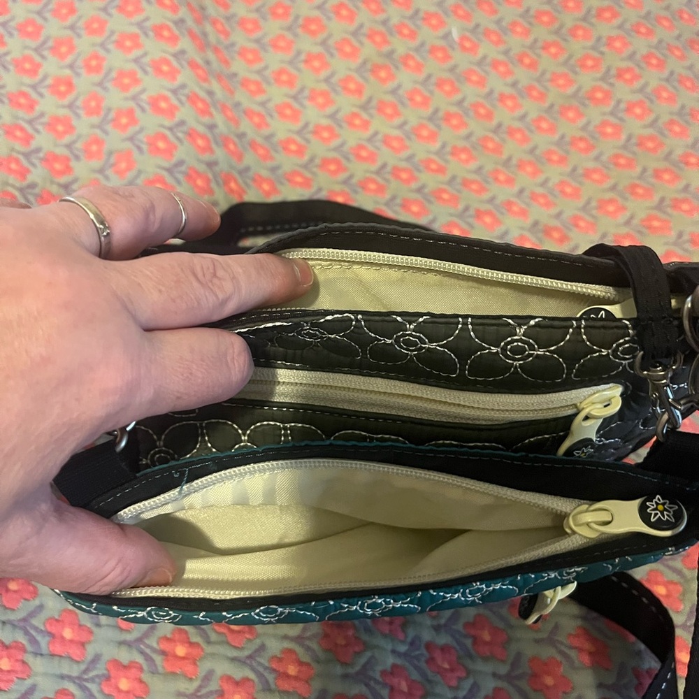 Sherpani Teal and Black Crossbody Bag - Picture 8 of 8